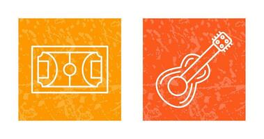 Football  and Guitar Icon vector