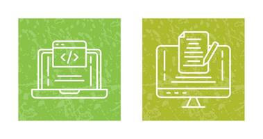 Coding and Note Icon vector