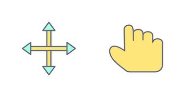 move and hold Icon vector