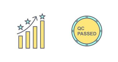 Reputation Management and QC Passed Icon vector