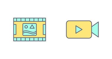 pictures reel and video Icon vector