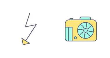 flash and camera Icon vector