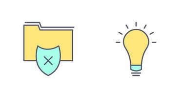 vulnerable folders and innovatives idea Icon vector