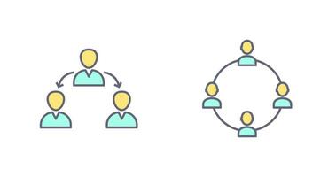 connected user and network group  Icon vector