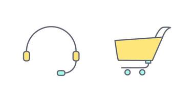online support and shopping cart  Icon vector