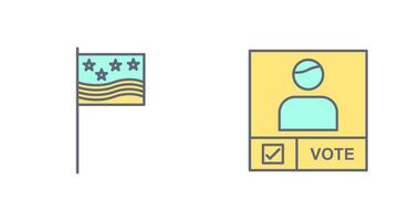 Flags and Candidate Banner Icon vector