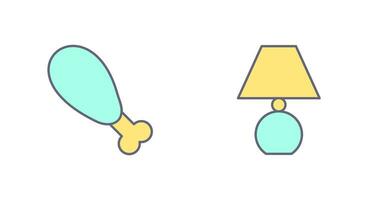 Leg and Lamp Icon vector