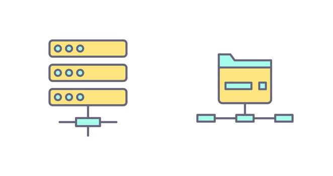 Server and Network Icon vector