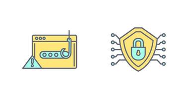 suplantación de identidad contraseña y seguridad icono vector