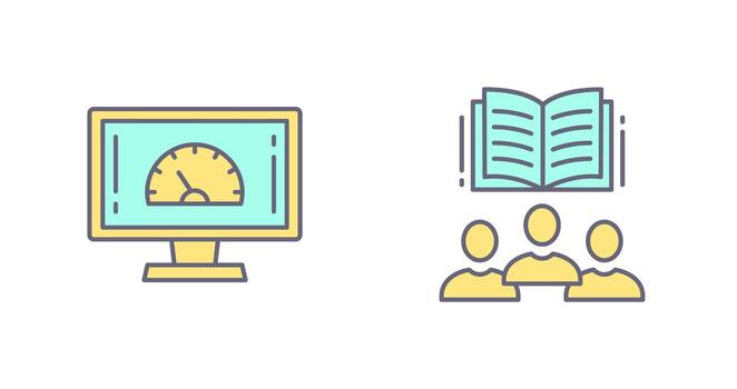 Speed Test and Users Icon vector