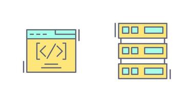 Web Coding ND Server Icon vector