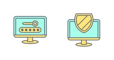 Password and Shield Icon vector