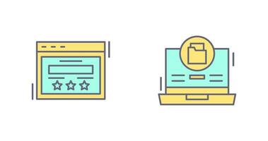 Rating and Data Storage Icon vector