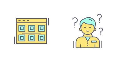 Layout and Confuse Icon vector