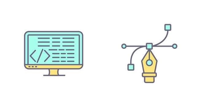 Coding and Vector Icon