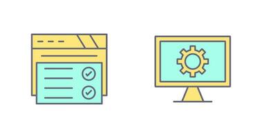 Web Browser and Monitor Screen Icon vector