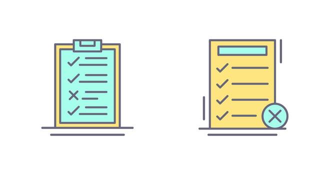 Delivery List and Fake List Icon vector