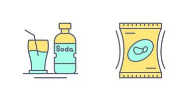 Soda and Snack Icon vector