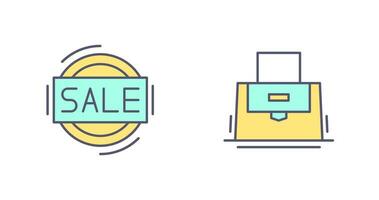 Sale and Purse Icon vector