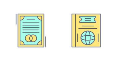 Wedding and Passport Icon vector