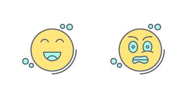 Happiness and Grimacing Icon vector