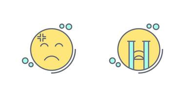 Dissapointment and Crying Icon vector