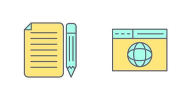 page and web page Icon vector