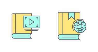 Video Recorder and Globel Icon vector