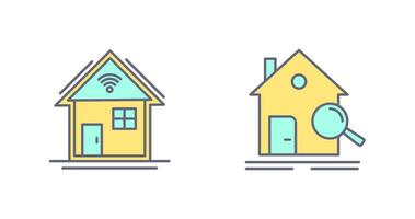 Search and Smart Home Icon vector