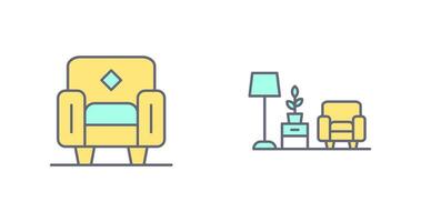 Armchair and Living Room Icon vector