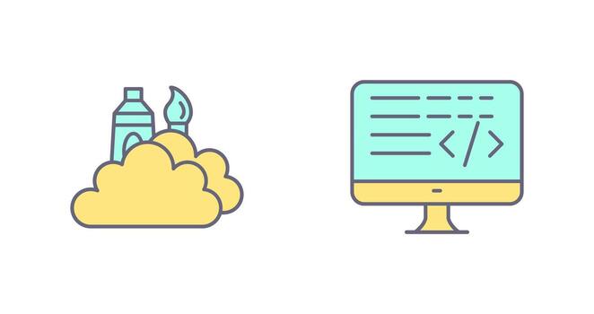 creative and coding Icon vector