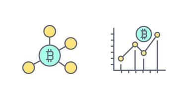 Network and Bars Icon vector