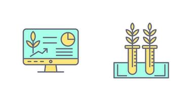 Computer and Test Icon vector