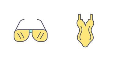 Sun Glasses and Swim  Icon vector
