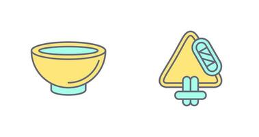 Bowling and Carabiner Icon vector