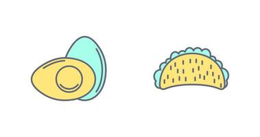 Egg and Tacos Icon vector