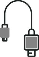 icono de vector de cable usb