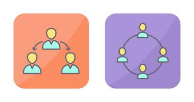 connected user and network group  Icon vector