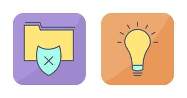 vulnerable folders and innovatives idea Icon vector