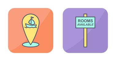 shipping location and room Icon vector