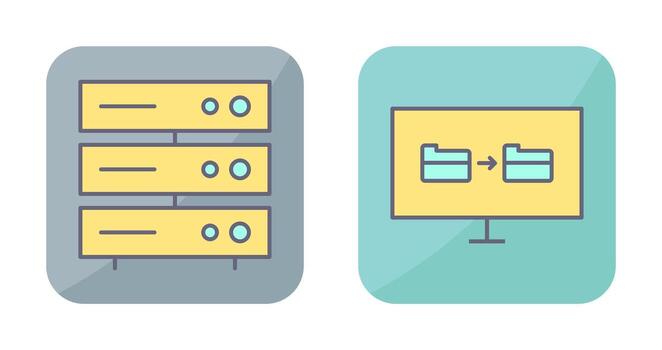 server network and File sharing  Icon vector
