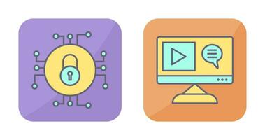 Data Security and Content Production Icon vector