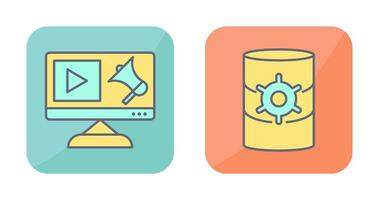 Digital Marketing and Database Management Icon vector