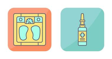 Weighing Scale and Nasal Icon vector