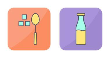 sugar and Milk bottle  Icon vector