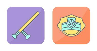 Baton and Police Icon vector