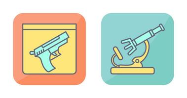 Evidence and Microscope Icon vector