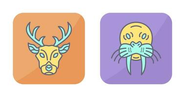 Deer and animal Icon vector