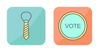 Tie and Vote Link Icon vector