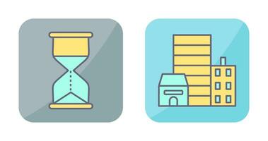 Hourglass and Real Estate Icon vector